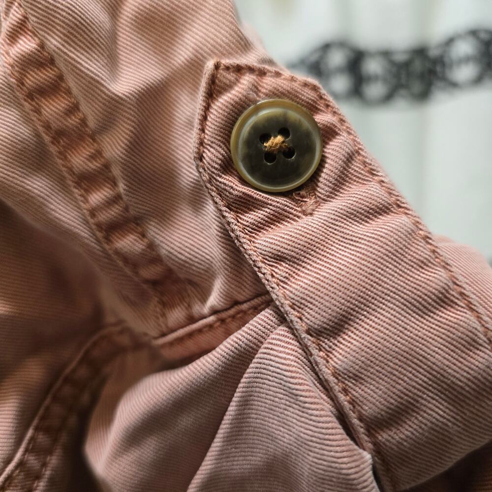 Pilcro and the Letterpress salmon pink tie waist short sleeve mini shift dress S - Picture 6 of 8